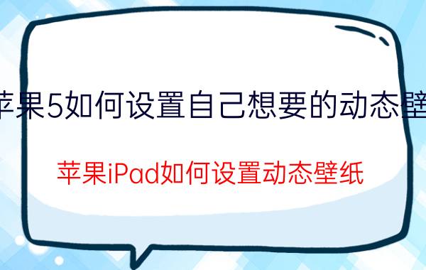 苹果5如何设置自己想要的动态壁纸 苹果iPad如何设置动态壁纸？